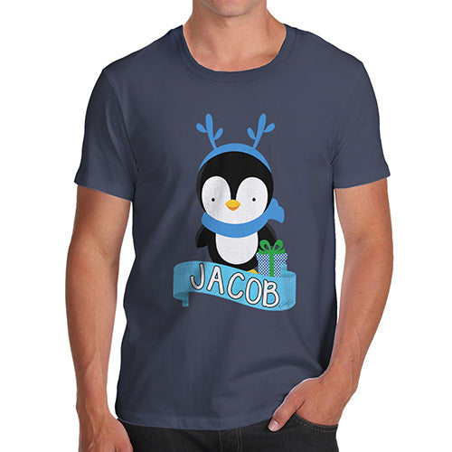 Baby Penguin Personalised Men's T-Shirt