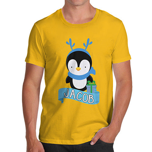 Baby Penguin Personalised Men's T-Shirt