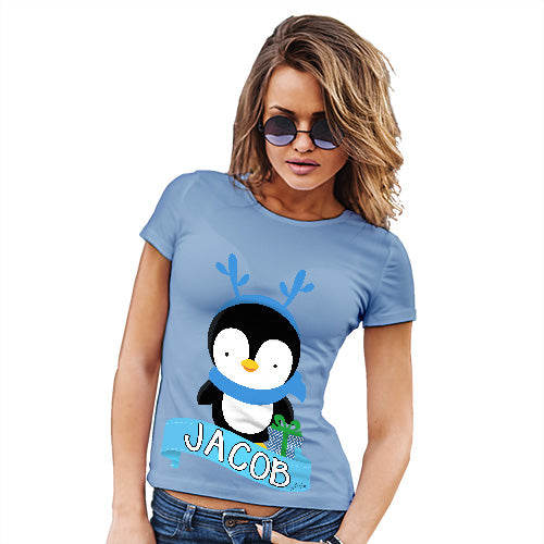 Baby Penguin Personalised Women's T-Shirt 