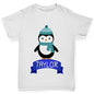 Christmas Penguin Personalised Girl's T-Shirt 