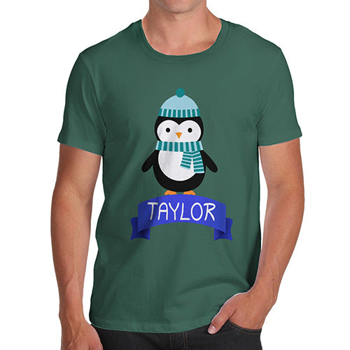 Christmas Penguin Personalised Men's T-Shirt