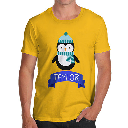 Christmas Penguin Personalised Men's T-Shirt