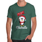 Personalised Xmas Penguin Men's T-Shirt