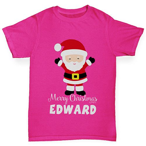 Santa Personalised Girl's T-Shirt 