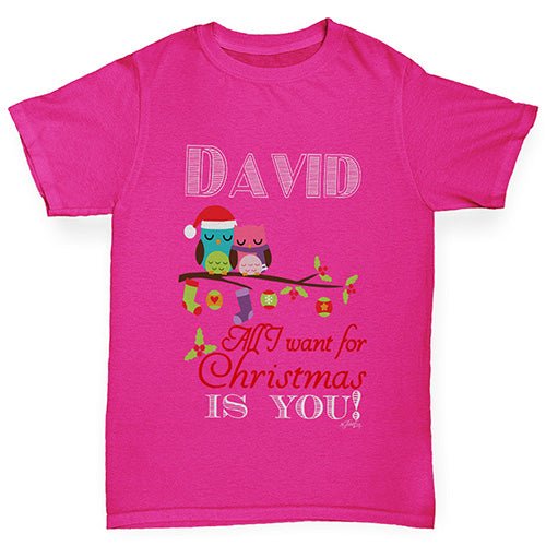 All I Want For Christmas Is You Personalised Girl's T-Shirt 