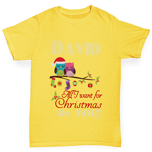 All I Want For Christmas Is You Personalised Girl's T-Shirt 