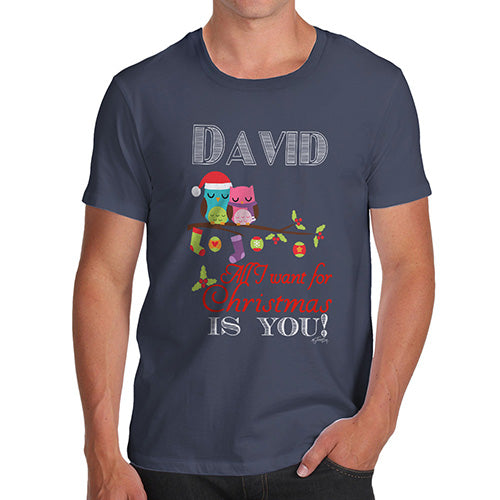 All I Want For Christmas Is You Personalised Men's T-Shirt