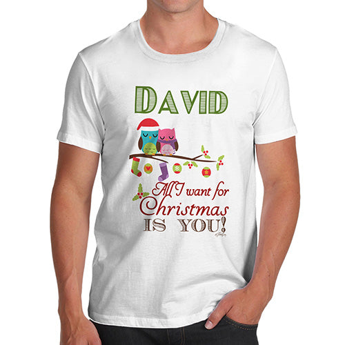 All I Want For Christmas Is You Personalised Men's T-Shirt