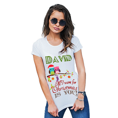 All I Want For Christmas Is You Personalised Women's T-Shirt 