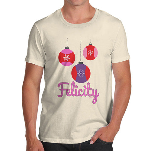 Christmas Baubles Personalised Men's T-Shirt