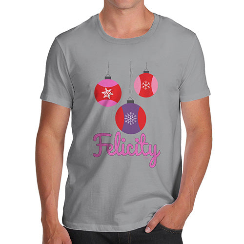 Christmas Baubles Personalised Men's T-Shirt