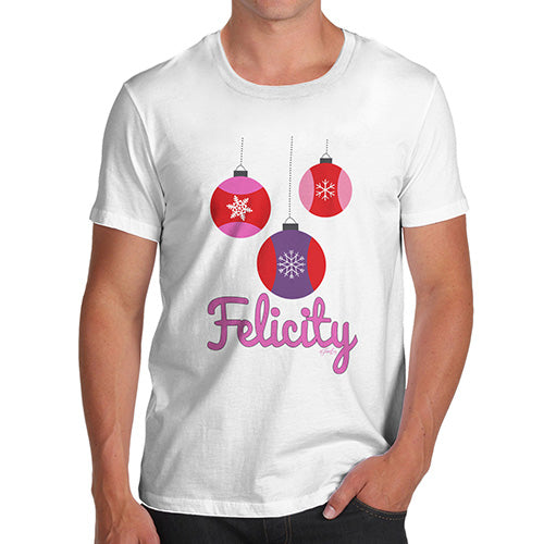 Christmas Baubles Personalised Men's T-Shirt