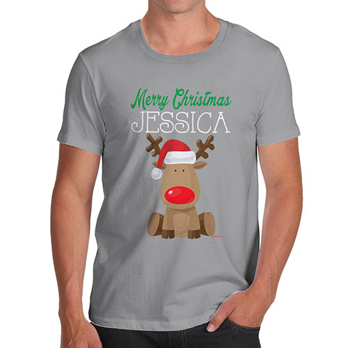 Red Nosed Reindeer Personalised Men's T-Shirt