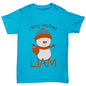 Christmas Snowman Personalised Boy's T-Shirt