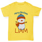 Christmas Snowman Personalised Boy's T-Shirt