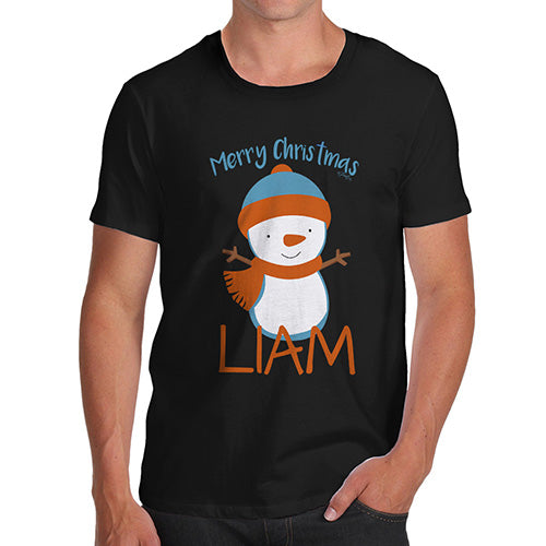 Christmas Snowman Personalised Men's T-Shirt