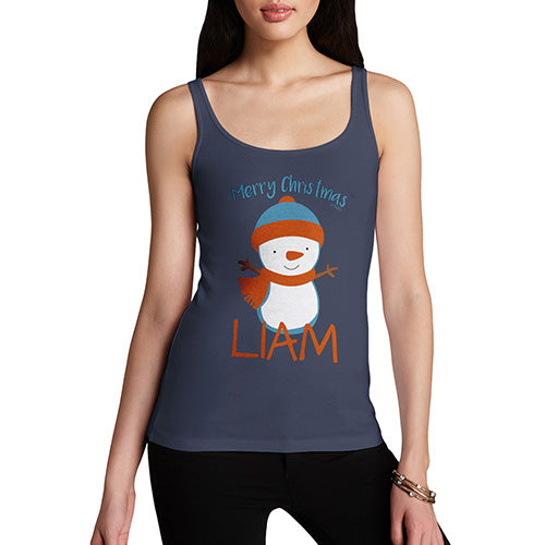 Christmas Snowman Personalised Women's Tank Top