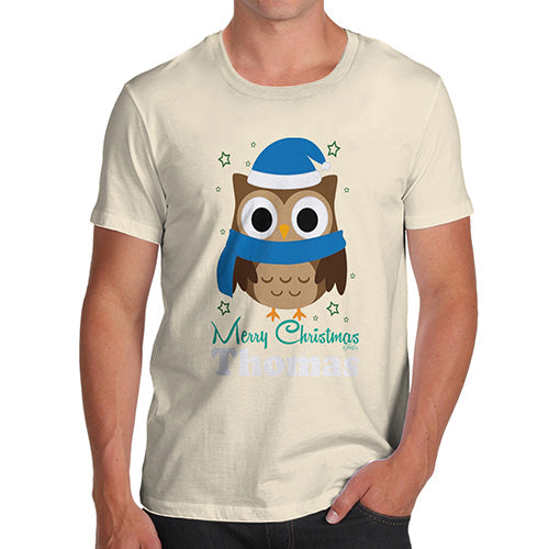 Christmas Owl Personalised Men's T-Shirt