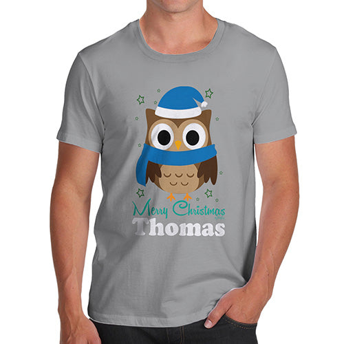 Christmas Owl Personalised Men's T-Shirt