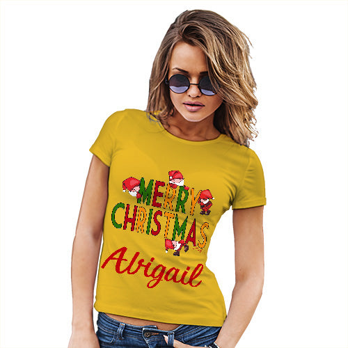 Merry Christmas Personalised Women's T-Shirt 