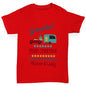 Personalised Merry Christmas Caravan Boy's T-Shirt