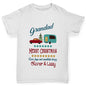 Personalised Merry Christmas Caravan Boy's T-Shirt