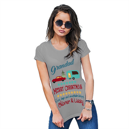 Personalised Merry Christmas Caravan Women's T-Shirt 