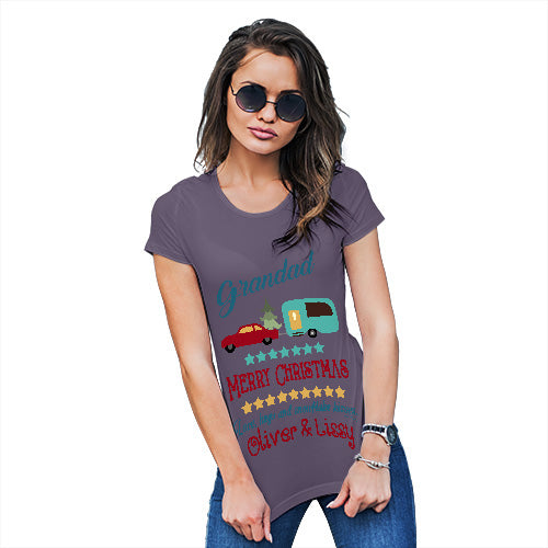 Personalised Merry Christmas Caravan Women's T-Shirt 