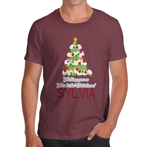 Wonderful Christmas Tree Personalised Men's T-Shirt