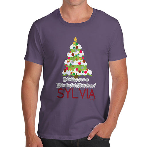Wonderful Christmas Tree Personalised Men's T-Shirt