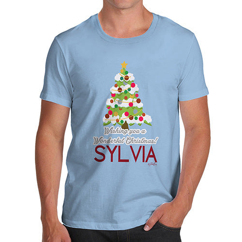 Wonderful Christmas Tree Personalised Men's T-Shirt