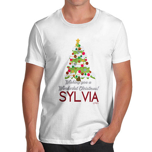 Wonderful Christmas Tree Personalised Men's T-Shirt