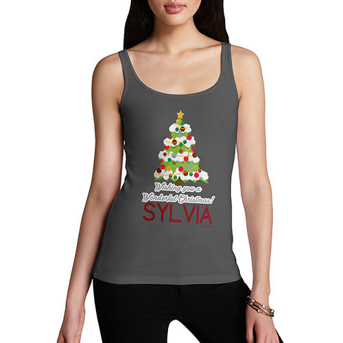 Wonderful Christmas Tree Personalised Women's Tank Top