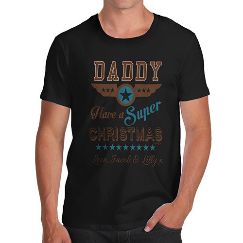 Daddy Wonderful Christmas Personalised Men's T-Shirt