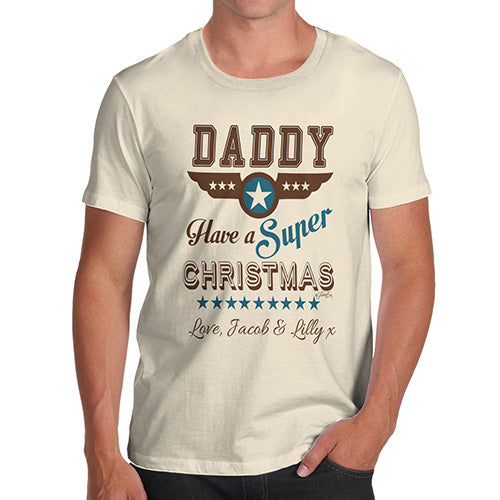 Daddy Wonderful Christmas Personalised Men's T-Shirt