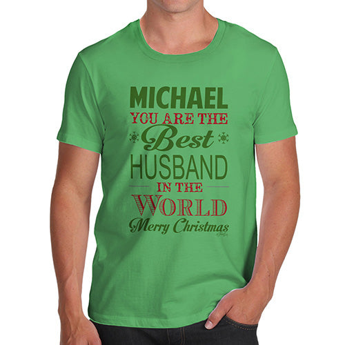 Christmas Best Husband Personalised Men's T-Shirt