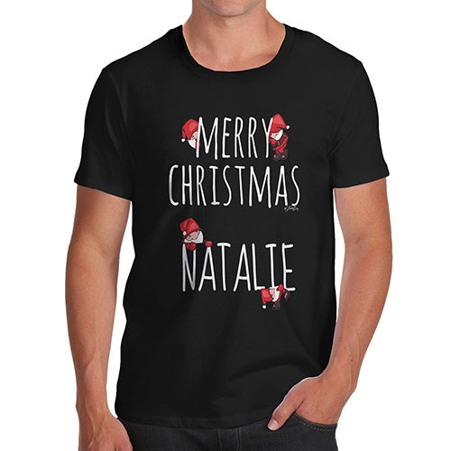 Merry Christmas Santa's Elves Personalised Men's T-Shirt