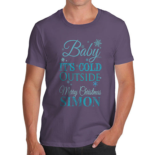 Baby It's Cold Outside Personalised Men's T-Shirt