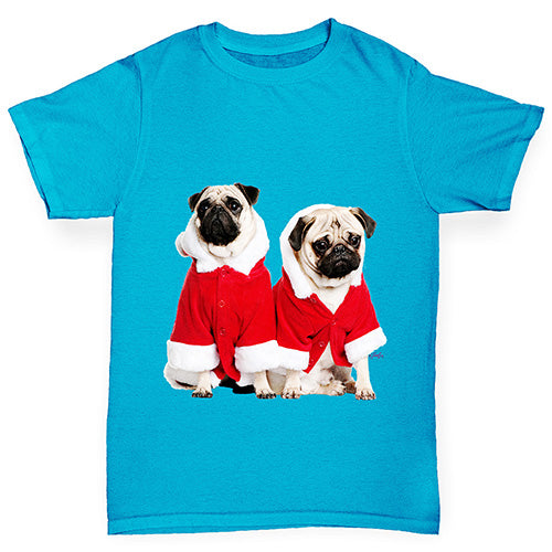 Christmas Pugs Santa Boy's T-Shirt