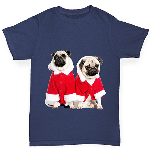 Christmas Pugs Santa Boy's T-Shirt