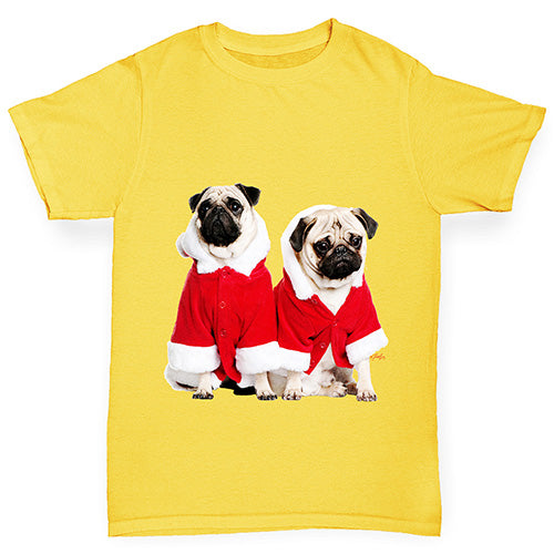 Christmas Pugs Santa Boy's T-Shirt