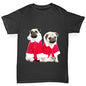 Christmas Pugs Santa Girl's T-Shirt 