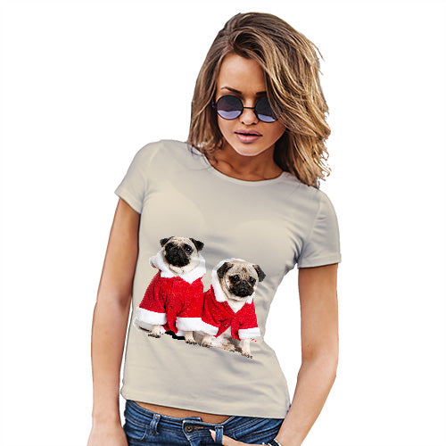 Christmas Pugs Santa Women's T-Shirt 