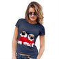 Christmas Pugs Santa Women's T-Shirt 