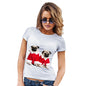 Christmas Pugs Santa Women's T-Shirt 