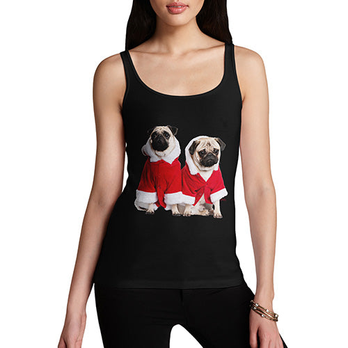 Christmas Pugs Santa Women's Tank Top