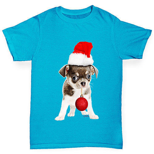 Christmas Bauble Puppy Boy's T-Shirt