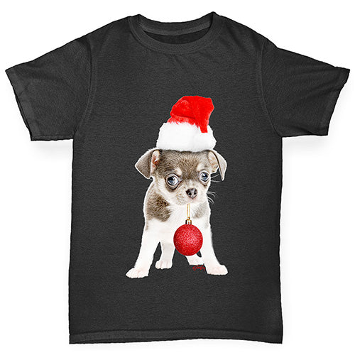 Christmas Bauble Puppy Boy's T-Shirt