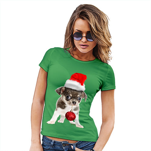 Christmas Bauble Puppy Women's T-Shirt 