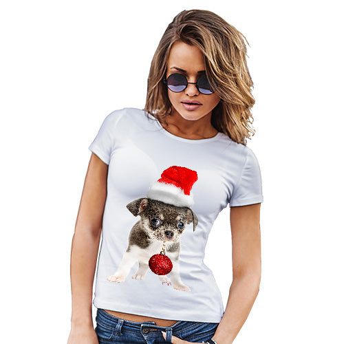 Christmas Bauble Puppy Women's T-Shirt 